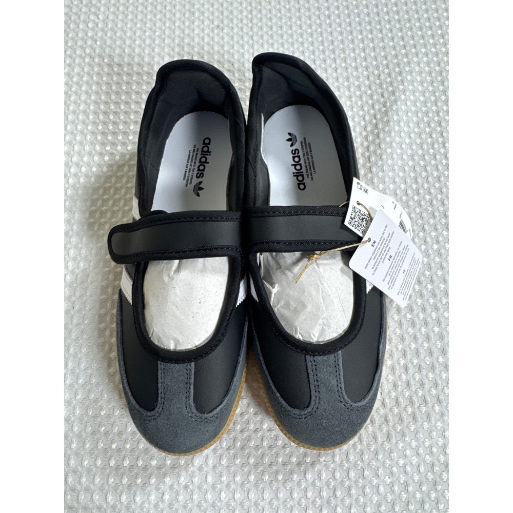 Adidas Mary Jane Women 5.5 Samba Black White Gum JR7437 NWOB